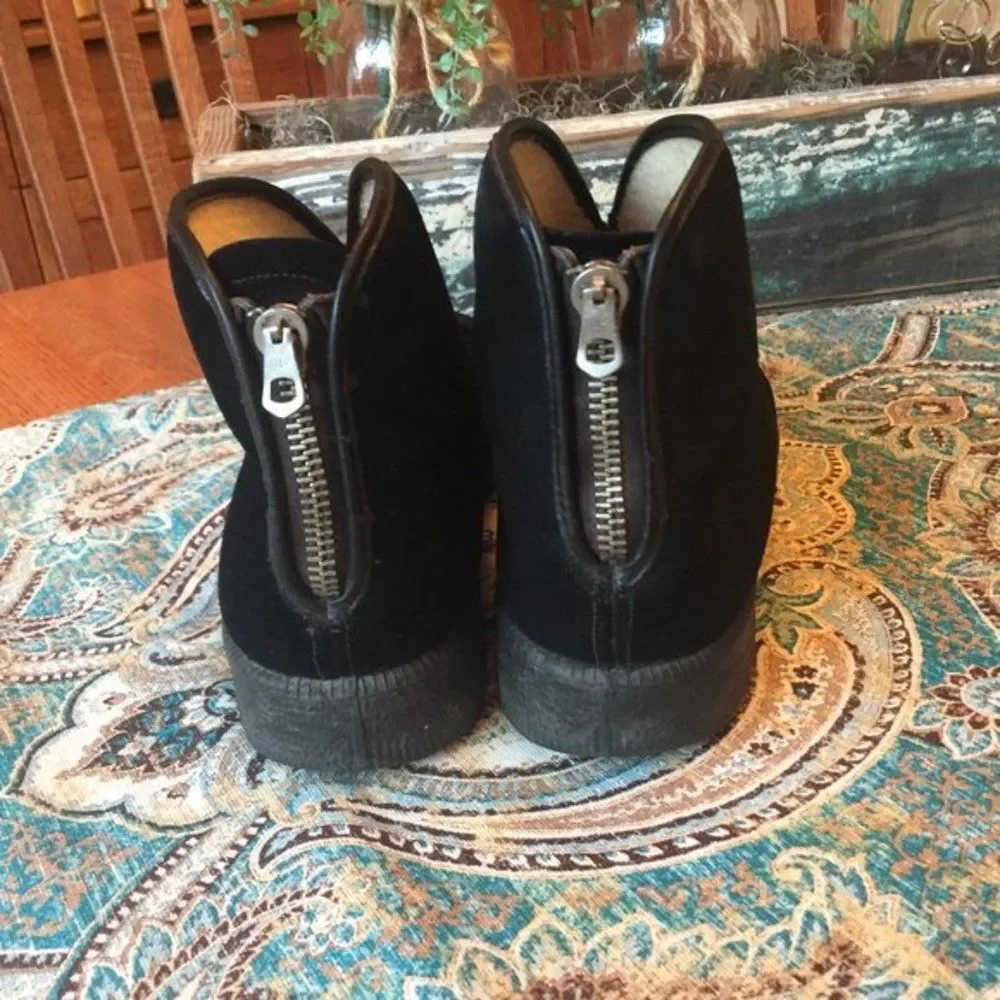 Stella Austria Suede Wool Lined Heavy Rubber Sole Ankle Boots Women’s 8.5